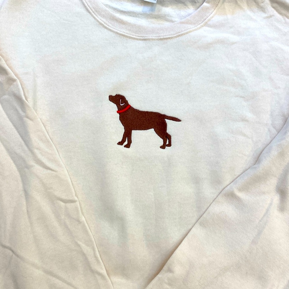 Chocolate lab Embroidered Sweatshirt - Picture 1 of 3
